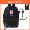 Kpop Bts Bangtan Boy USB Рюкзак Повседневный Школьная сумка Сумка для ноутбука Дорожный Рюкзак