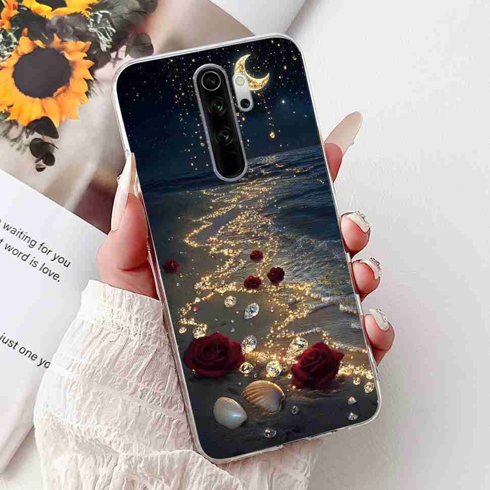 For Xiaomi Redmi Note 8 Pro 6.53" Case Luxury Flower Bow Soft Silicone TPU Cover For Redmi Note8 Pro note 8pro Shockproof Shell