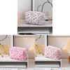 Floral Handheld Cosmetic Bag With Zipper For Travel And Daily Use
