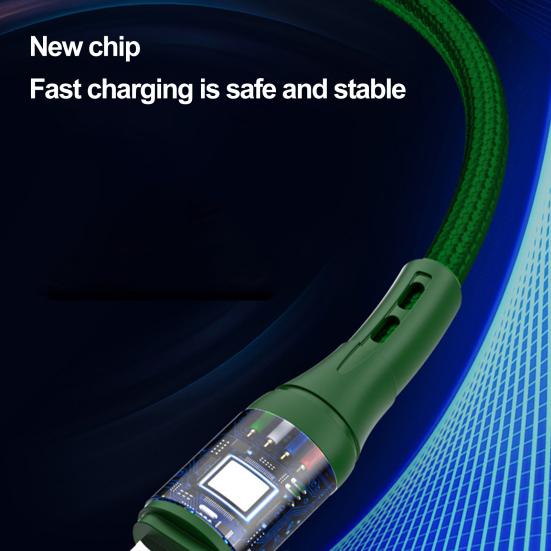 Зарядный шнур с защитой от помех и вилкой Многофункциональное воспроизведение Стабильная выходная зарядка 6А Быстрая плетеная зарядка через USB 3-в-1