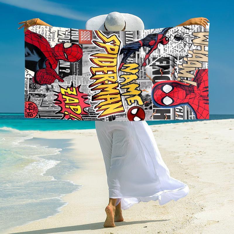 Personalized "Spider-Man: Spider-Verse" Beach Towel Microfiber Beach Towel Thin Absorbent for Beach Swimming Yoga Bath Sports. 091078