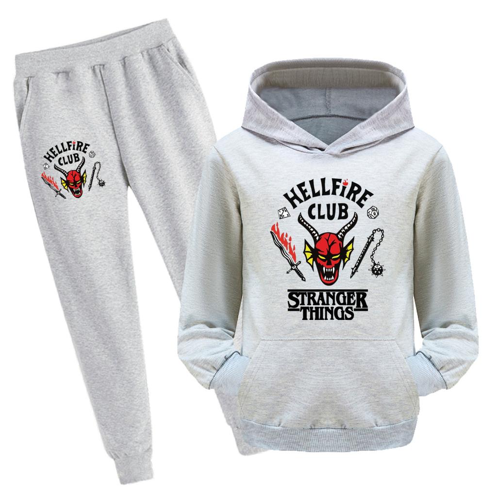 Children's Hooded Sweater Casual Suit Fashionable Loose Clothing Sets Girls