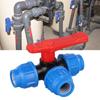 Multipurpose 32mm Plastic Pipe 3 Way Round Valves Convenient for Garden Hose Easy Installation and Water Control