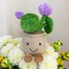 Creative Cartoon Lotus Blossom Plush Doll With Short Pile Fabric For Gift And Decor