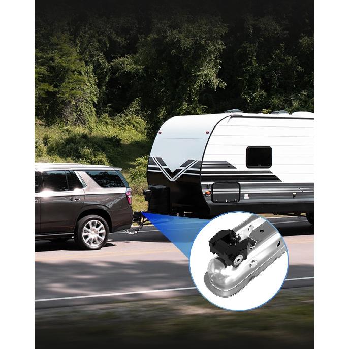 DEEAGLE Trailer Lock, Wide 1.2” Span, 1/4” Dia Trailer Coupler Tongue Lock, Wide Trailer Locks, Boat Trailer Locks For Towing Trailer Security,