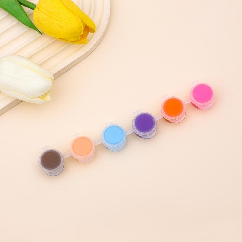 6-Piece Children's Acrylic Paint Set: 12 Colors for Art, Crafts & Plaster Dolls