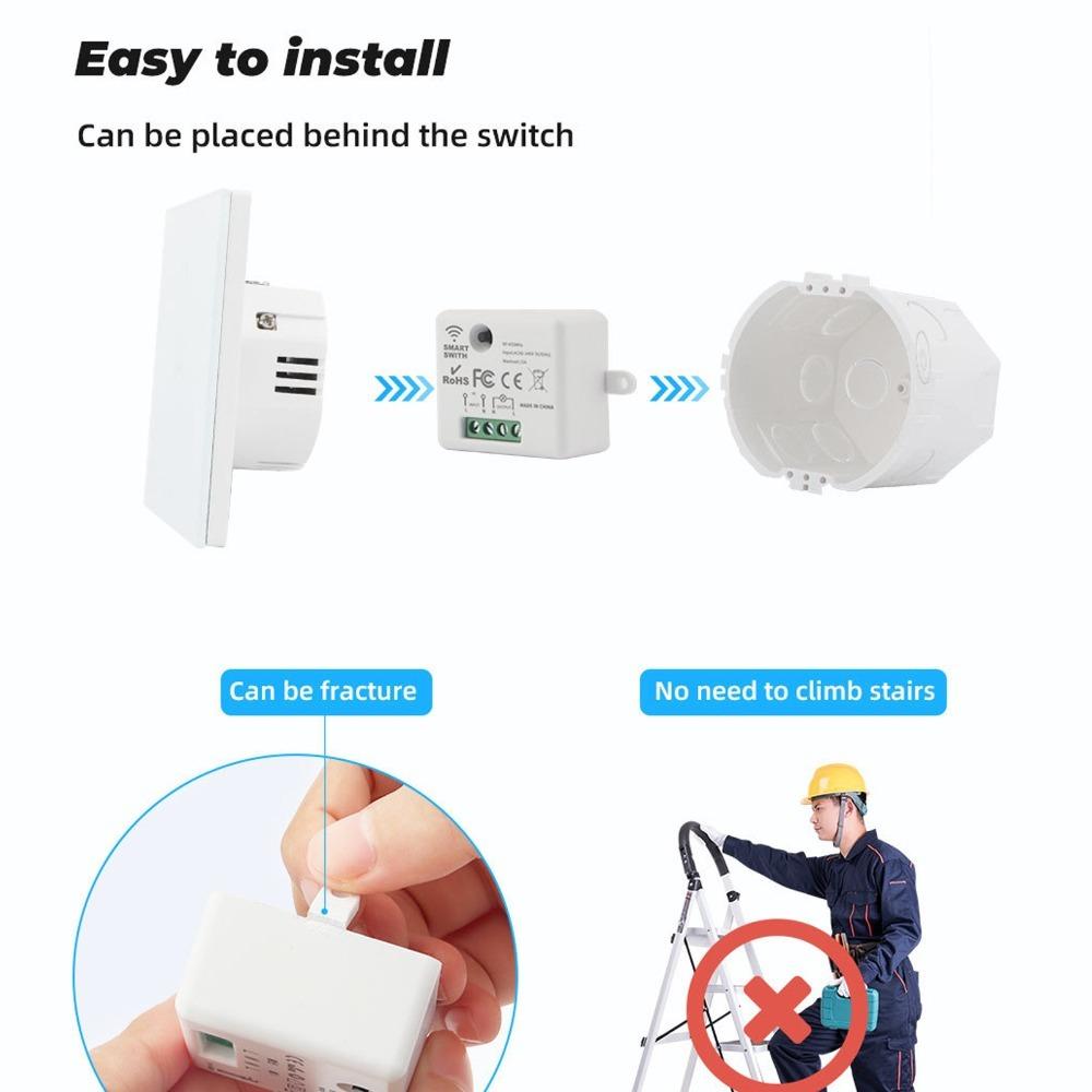 Compact WiFi Relay Switch 10A Remote Switch Mini Smart Switch Module Home Automation