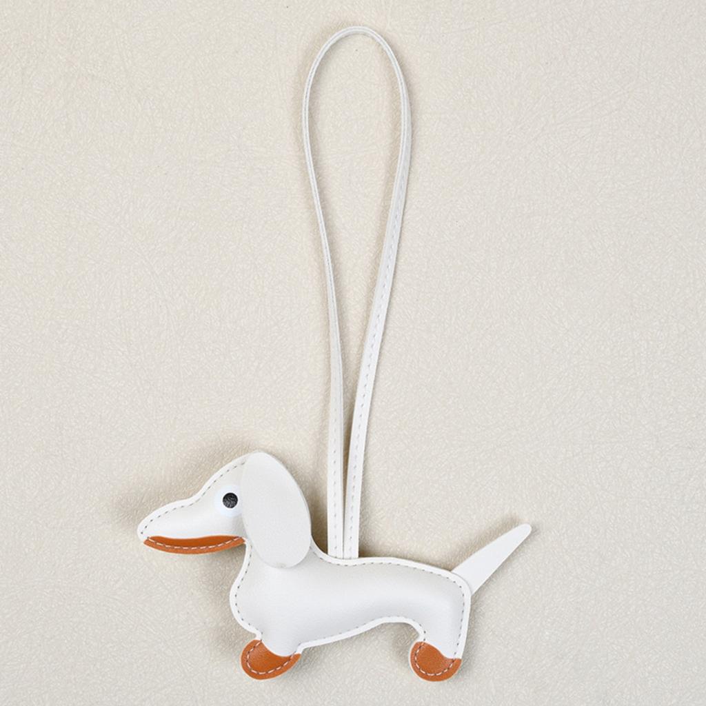 Dachshund Charms, Leather Dachshund Keychains & Bag Pendants, Handmade Dog Shaped Keychain