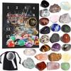 Crystal Advent Calendar 24Days Gift Natural Crystal Countdown Calendar Holiday Advent Calendar Collectible Gem Stones For Table