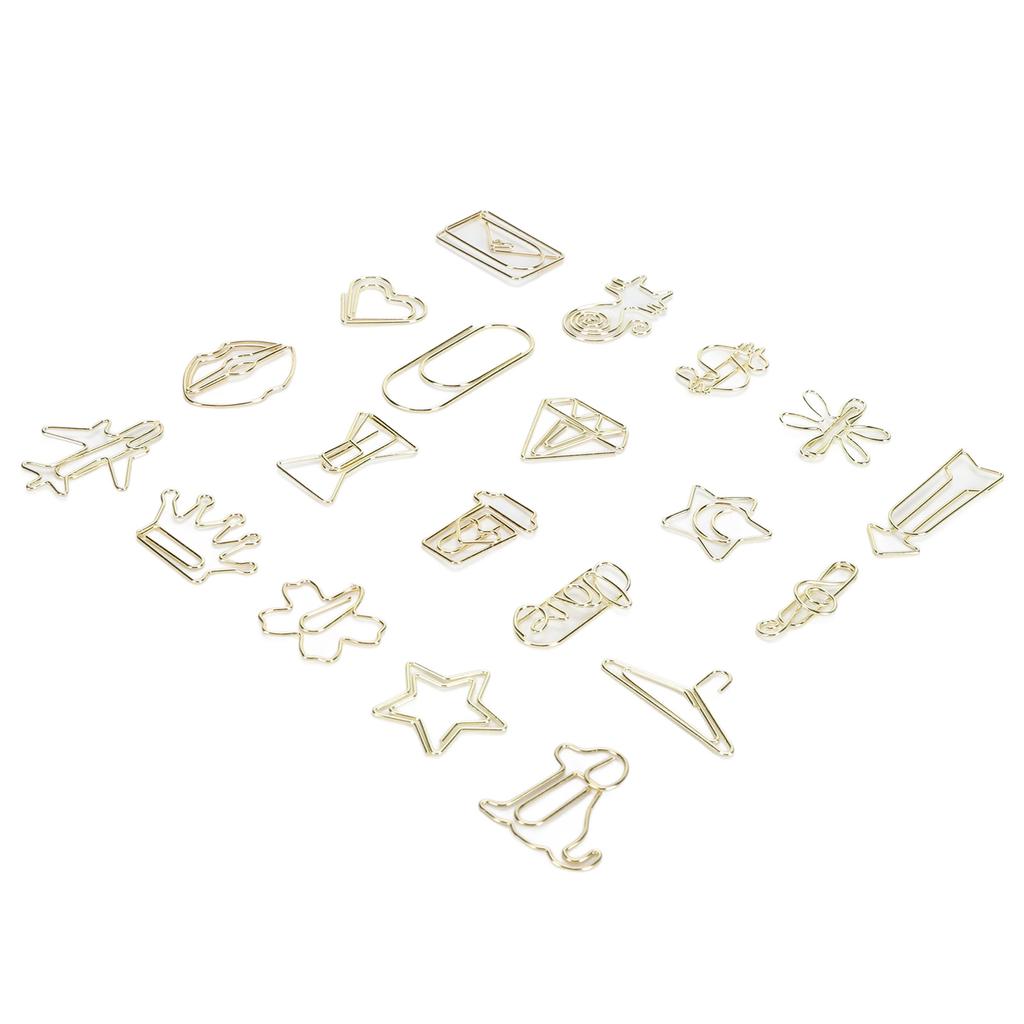 100 шт., фигурные скрепки для бумаг, предотвращающие скольжение, милые декоративные металлические закладки, скрепки для документов