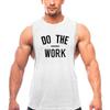 Do The Work Летняя мужская бодибилдинг Фитнес-тренировки в тренажерном зале Спортивная сетка Быстросохнущая дышащая майка с круглым вырезом и принтом для мускулистых парней