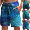 Men's Summer Fun Beach Pants 3D Digital Printed Shorts With Pockets