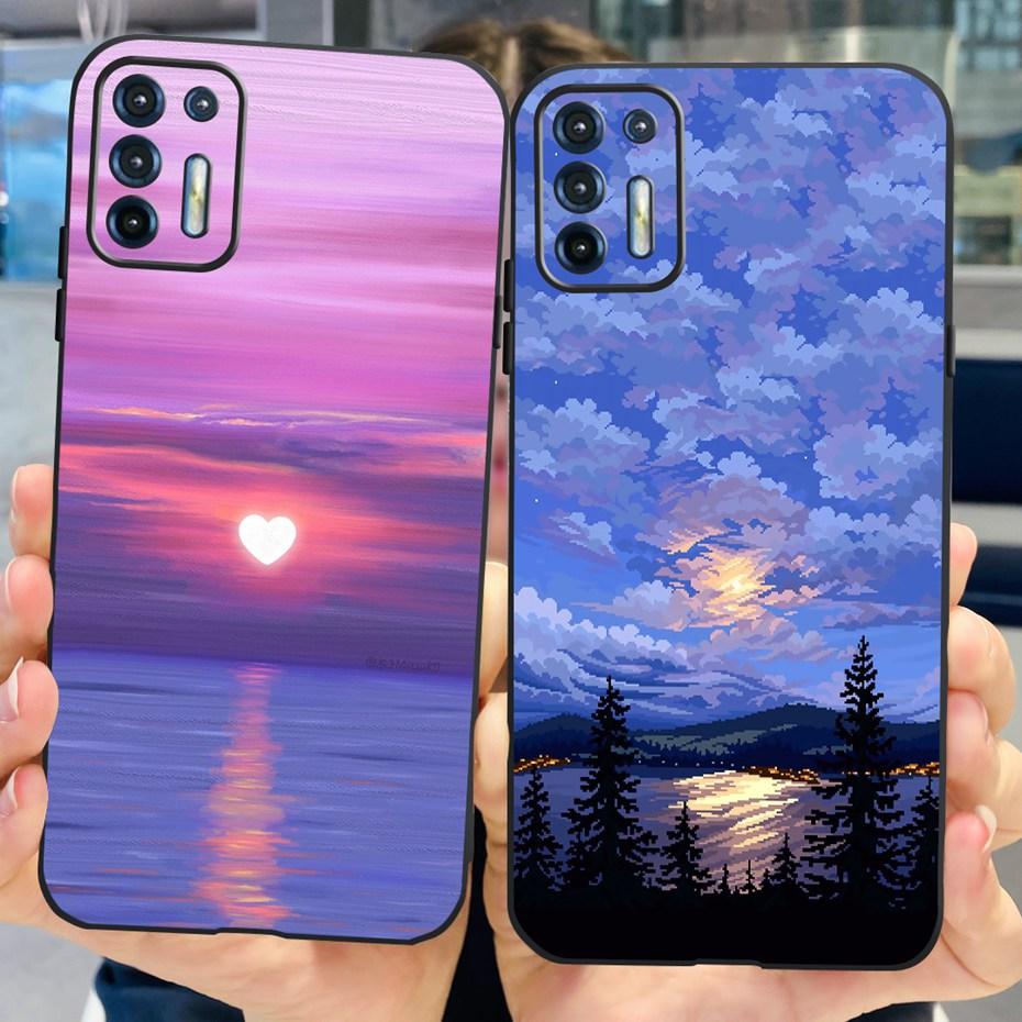 Чехол для телефона Motorola Moto G9 Plus Модный дизайн Мягкая ТПУ крышка Для Motorola Moto G9 Power MOTO G9Plus Черный силиконовый бампер