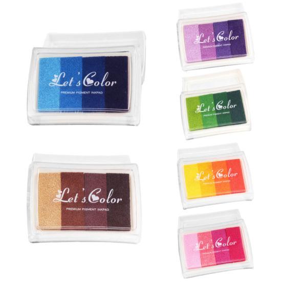 Colorful Stamp Inkpad Painting Drawing Wedding Fingerprint Scrapbooking Kids Toy