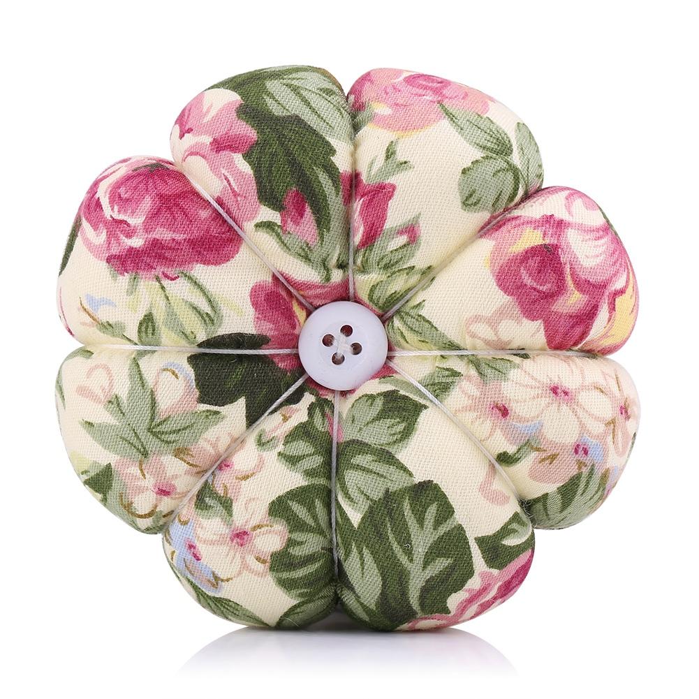 1 Pcs Creative Pumpkin Fabric Sewing Needles Pin Cushion with Elastic Wrist Belt