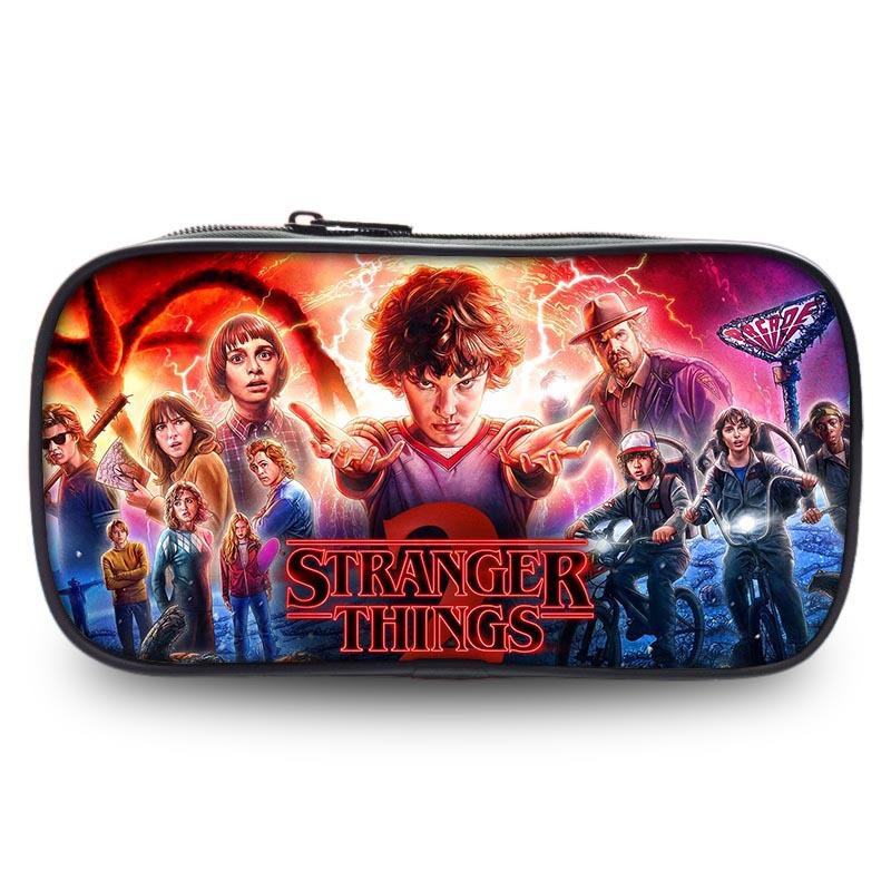 Пенал для учеников Stranger Things Большой вместимости Однослойный Пенал-косметичка Сумка для канцелярских принадлежностей Сумка для хранения Экологически чистый и портативный