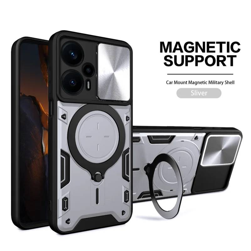 Slide Camera Lens Case for Motorola Moto G60 G60S G100 G52 2022 G62 5G G22 G32 G71 G53 G13 G23 4G Magnetic Metal Ring Holder Stand Cover