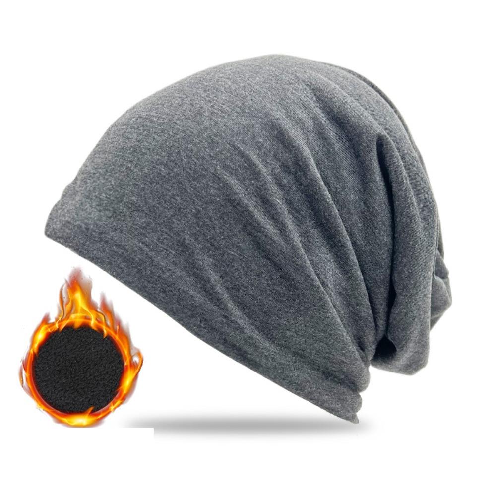 Slouchy Running Cycling Cap Polar Fleece Earmuffs Bicycle Hat Winter Beanie Hat for Men Women