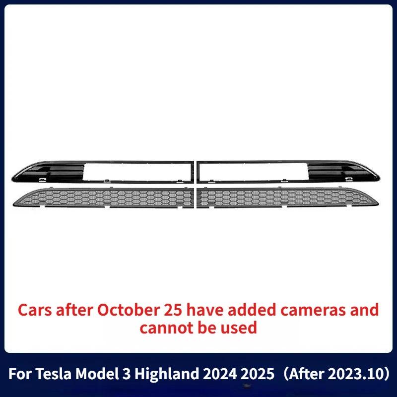 For Tesla Model 3 Highland 2024-2026 Lower Bumper Anti Insect Net Anti Dust Proof Inner Vent Grille Cover Car Insect-proof Net