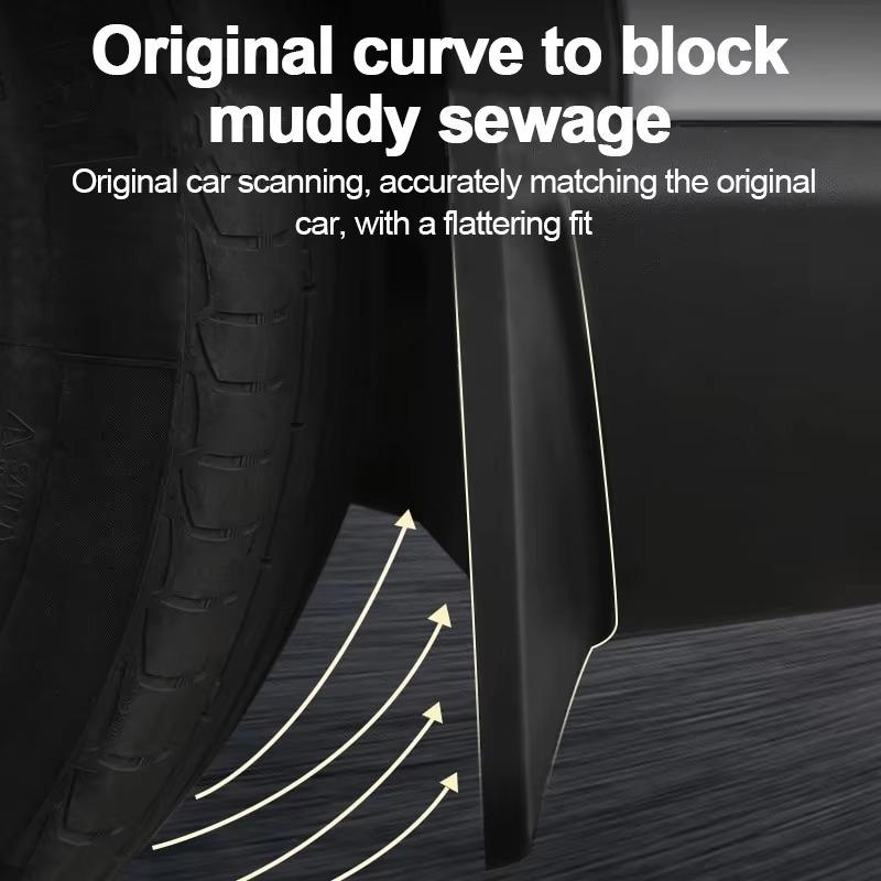For BYD Sealion 7 07 EV 2024 2025 2026 4PCS Car Mud Flaps Anti-splash Front Rear Fender Wheel Cover Guard Mudguard Accessories