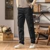 Men's New Trendy Casual, Simple, Loose, Multi-pocket Straight-fit Trousers