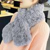 Winter Scarf Soft Imitation Rabbit Fur Solid Color Design Short Scarf Thickened Warm Plush Women Scarf Cold Weather Wear