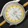 USED VINTAGE SEIKO 5 AUTOMATIC 6309A JAPAN MENS D/D WHITE WATCH 608d-a315642-9 SKU608d-a315642