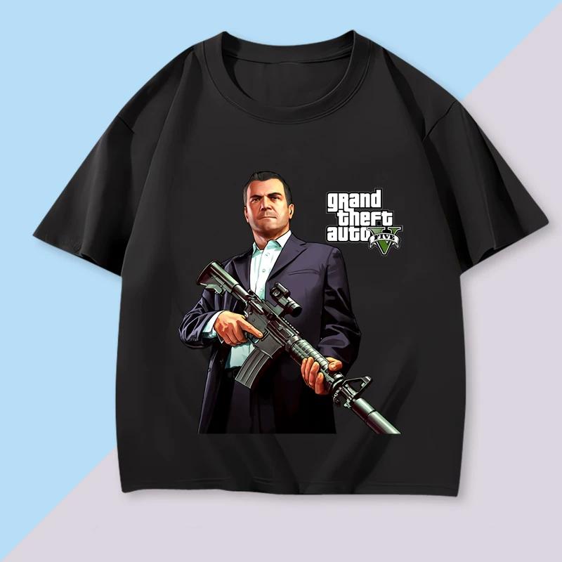 Футболка Grand Theft Auto 6 S-3XL для взрослых, Мультяшная футболка, Женская, Мужская, Хлопковый стиль, Модный тренд для фанатов игры 2026