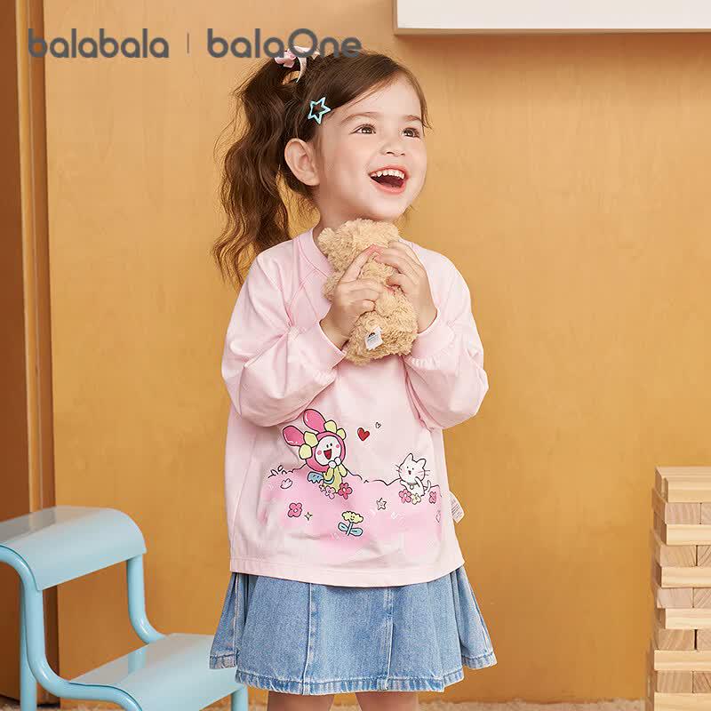 Balabala Kids' Pure Cotton Long-Sleeve T-Shirt