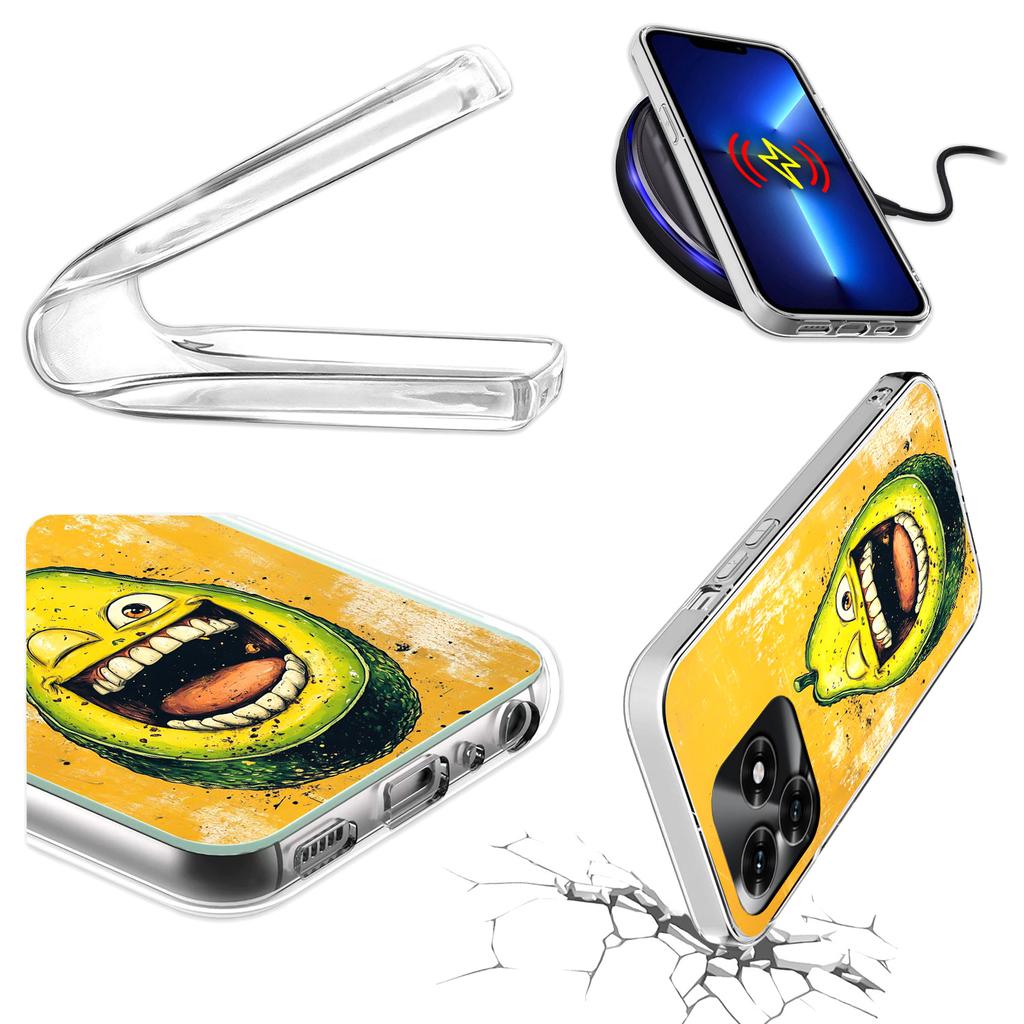 Etui Do Honor X5C Plus / X5C 4G Obudowa Foto Case Plecki Awokado + Szkło 9H