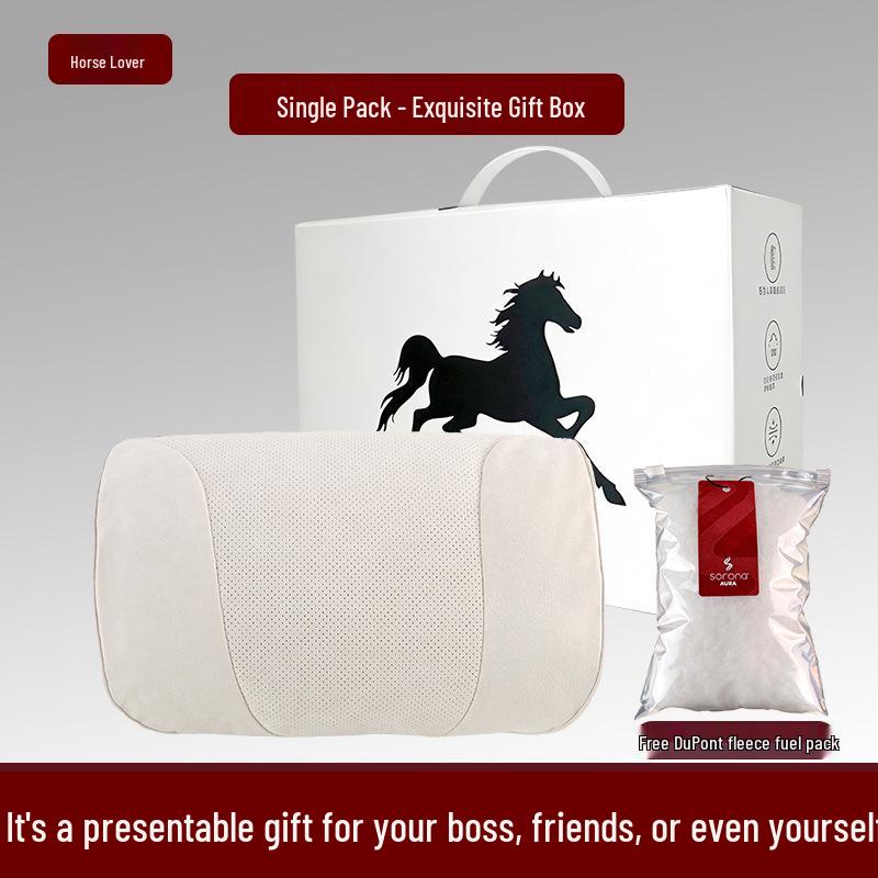 Curved Car Headrest with DuPont Bio-Cotton Neck and Lumbar Support Pillow for Maybach Seats