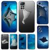 Black Tpu Case For Xiaomi POCO M4 5G M5 M5S 4G Redmi A1 PLUS Phone Cover Animal Manta Ray