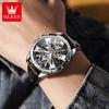 Роскошные мужские часы Водонепроницаемые Светящиеся Многофункциональные Автоматические Механические часы Часы-скелетоны