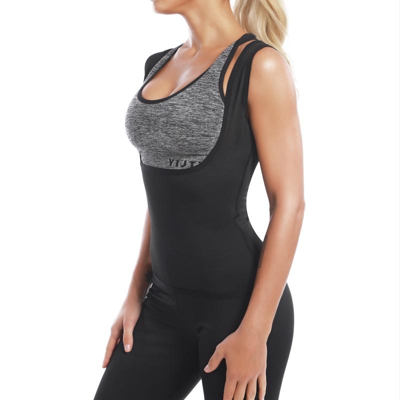 Женский спортивный топ с серебряным покрытием Терморубашка Пот Сауна Майки Формирователи тела Тренажер для талии Жилет для похудения Фитнес Корректирующее белье Моделирующий пояс