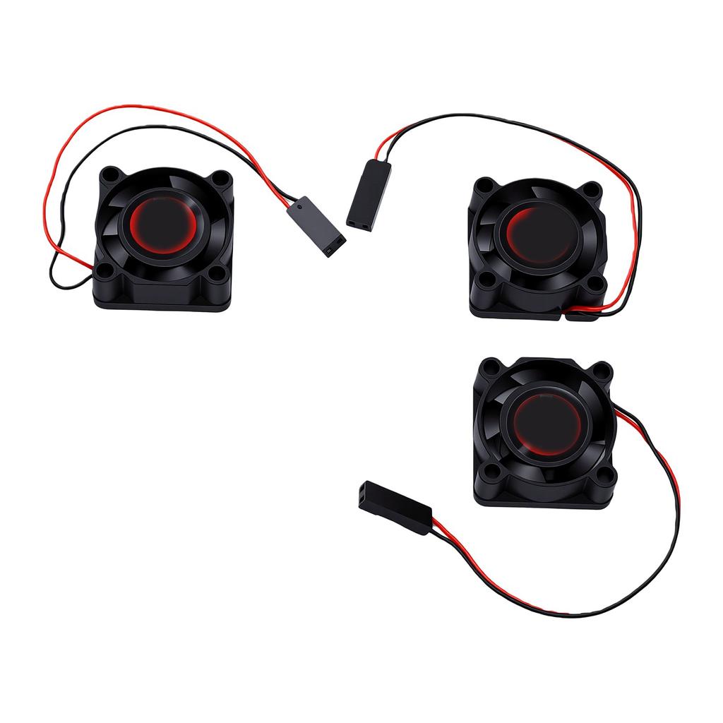 3pcs RC Motor Cooling Fan 2510 High Speed Heat Dissipation 2P Connector RC Truck Cooling Fan