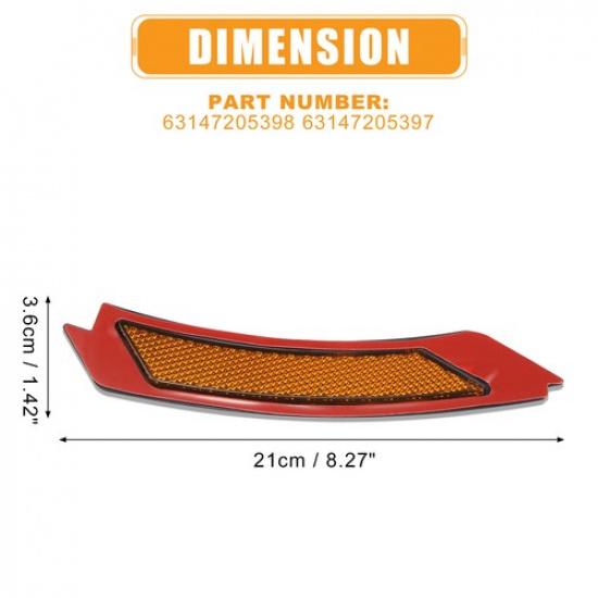 Pack of 2 for BMW 3Series E90 E91 2009-2011 Front Bumper Reflector Side Marker