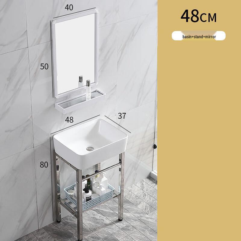 XONYSHI Ceramic Pedestal Wash Basin Set