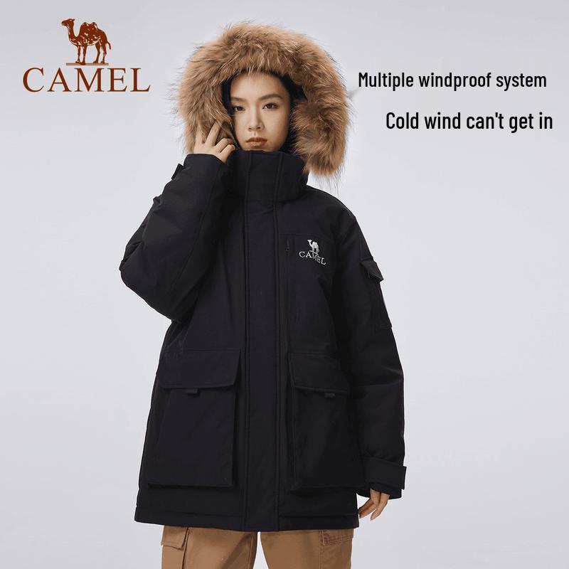 CAMEL Unisex Winter Hooded Down Parka