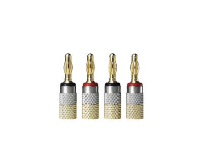 Банановые разъемы Audio-Technica AT6302a, заднее подключение, позолоченные, с защитной трубкой