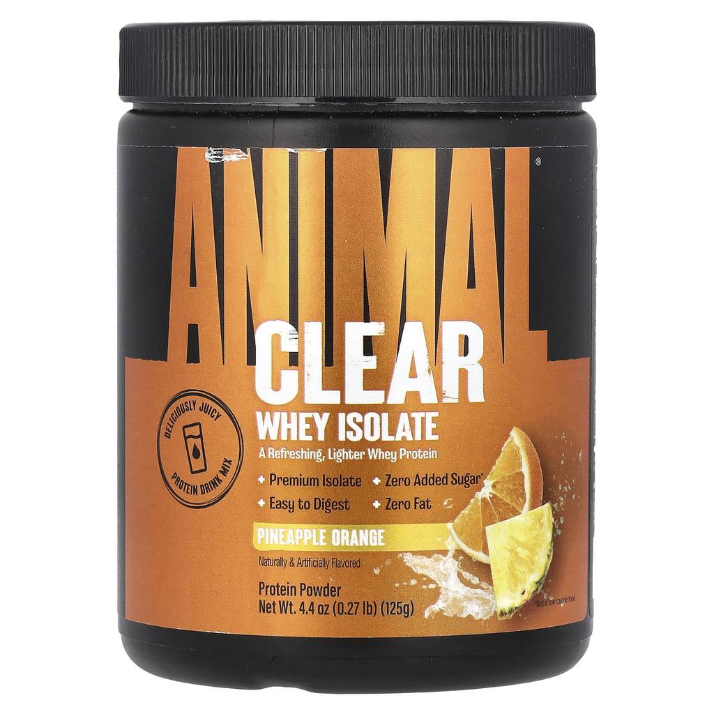 Animal Clear, Whey Isolate, Pineapple Orange, 125 G (0.27 Lb)