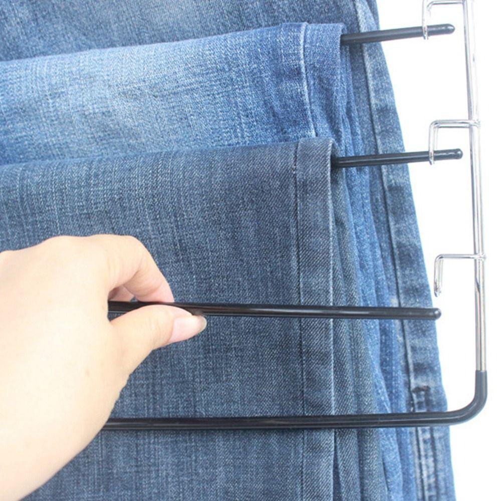 Подвесная вешалка для брюк из 5 слоев, металлическая вешалка для одежды, многофункциональная вешалка для брюк из нескольких слоев