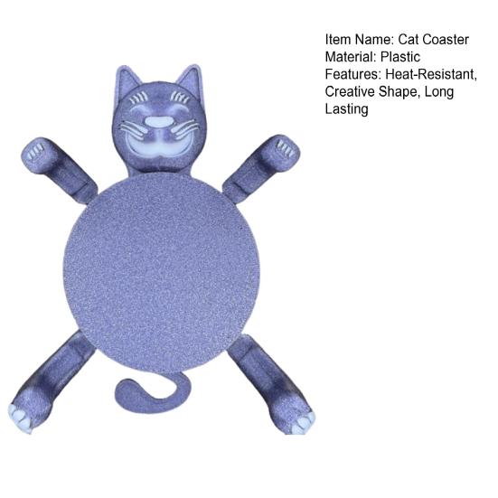 Подставки под стаканы с котами в виде 3D-принтера, термостойкие, водонепроницаемые, защита столешницы, забавные, креативные подставки в форме животных, подставка под чашку