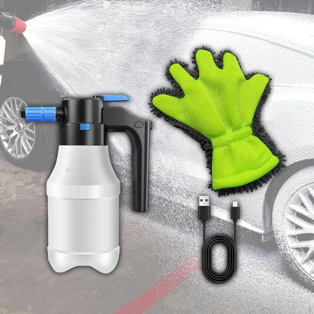 1.5L Electric Foam Sprayer Auto Wash Spray Bottle Pressure Plant Watering