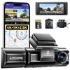 Car DVR M550 MAX 2024 Update True 4K 3 Cameras with Waterproof Rear Camera Night Vision WiFi GPS Dash Cam