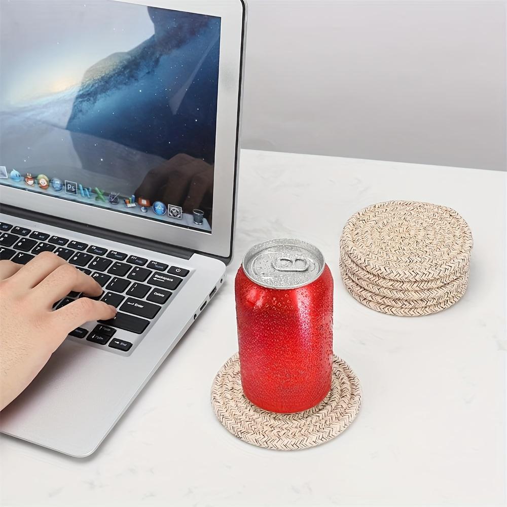 9 шт./упаковка 8 подстаканников с 1 подставкой, Впитывающие хлопковые подставки, Минималистичный набор подстаканников для домашнего декора, Защита деревянной столешницы