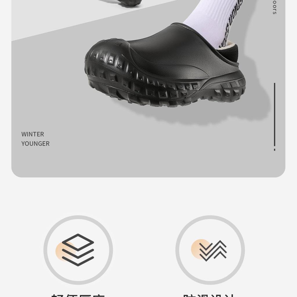 Нескользящие водонепроницаемые хлопковые тапочки Lidani для медсестер и врачей - Унисекс, зимние домашние туфли