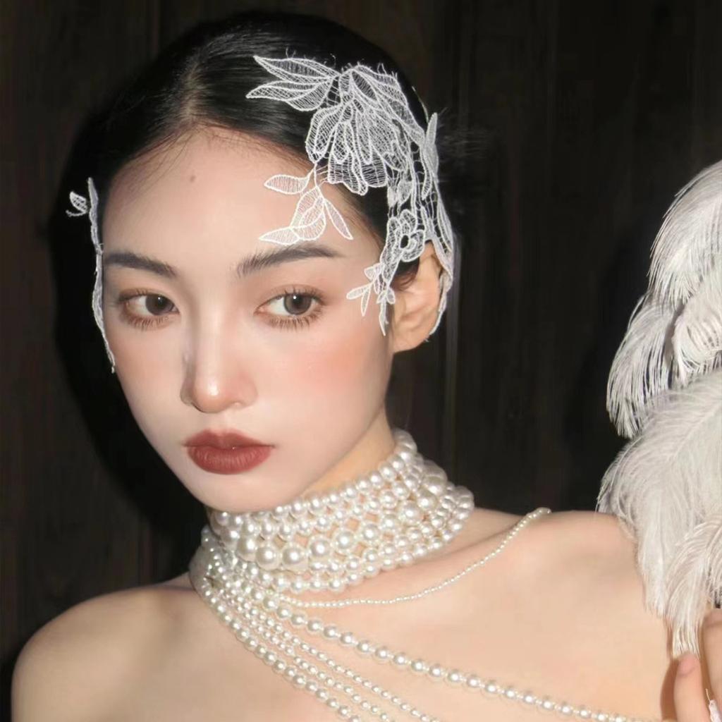 Bridal Lace Headgear Retro Republic Of China Style Flower Hair Accessories Femininity Sweet Dress Style Photo Accessories