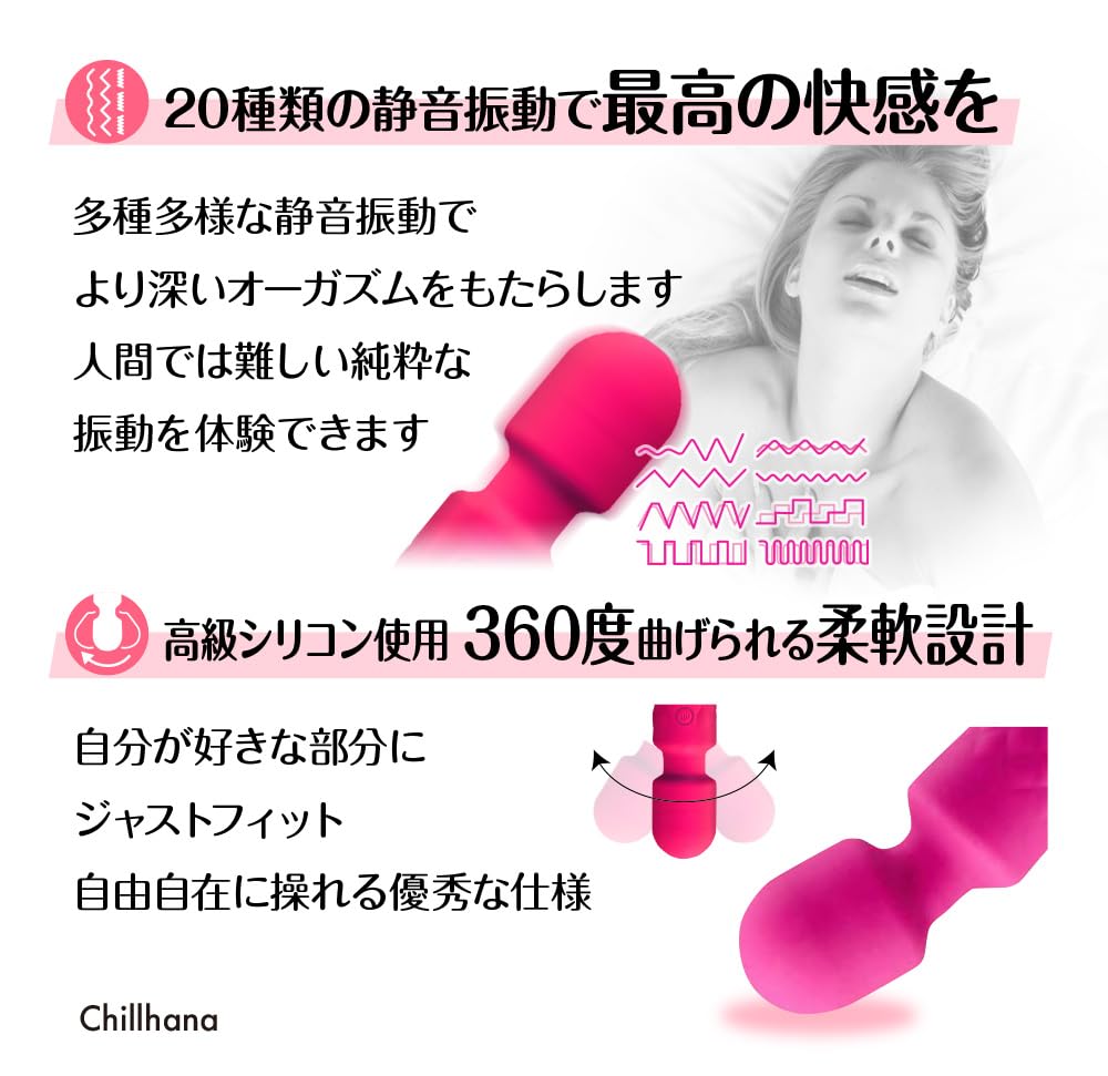 Знаменитый розовый электрический вибратор Chillhana, мощная и популярная игрушка для взрослых для женщин, беспроводная и водонепроницаемая. [Аутентичный]