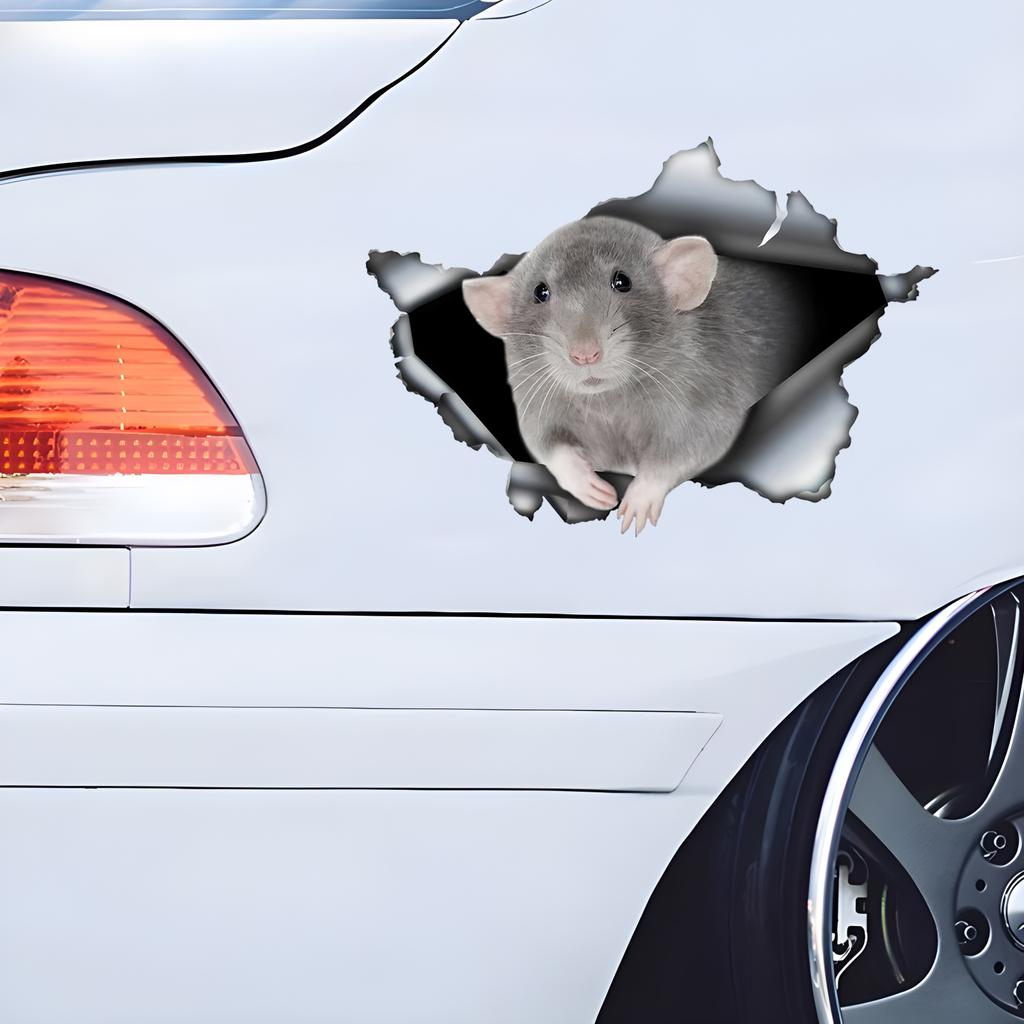 Милая 3D-наклейка на автомобиль с крысой Дамбо, забавная водонепроницаемая наклейка для автомобилей, грузовиков, мотоциклов, стен, окон, материала ПВХ