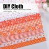 DIY Handcraft Floral Printed Cotton Cloth Sewing Craft Cloth Set Needlework Accessory 25x25cm